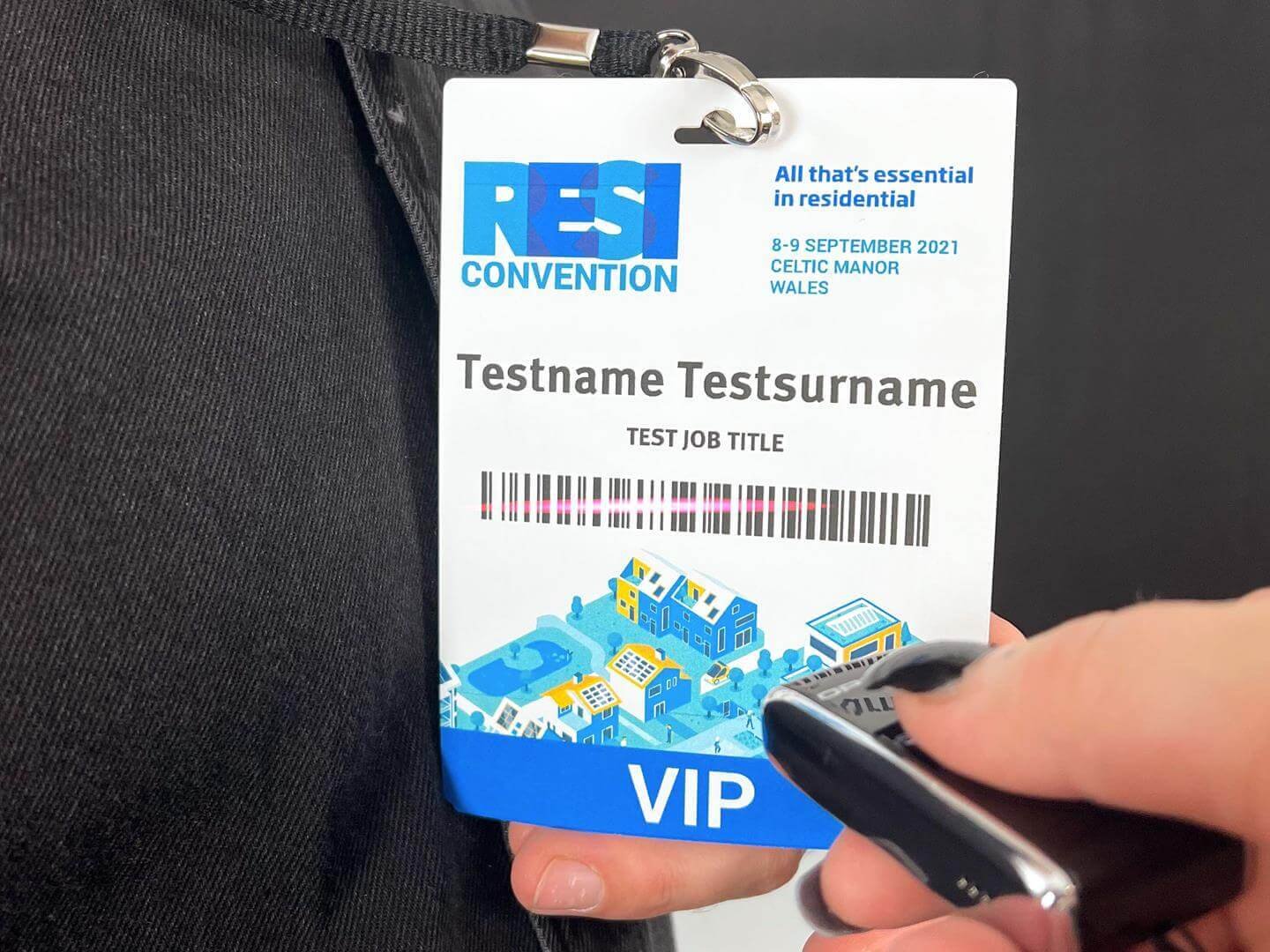 Scanning a exhibitor badge