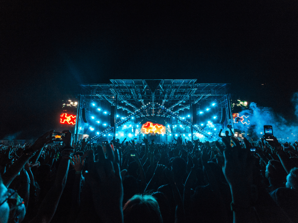 Camera being used at a live event